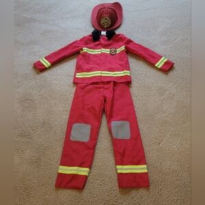 Kids Unisex Fire Chief/Fire Fighter Dress Up Halloween Costume - Size Small